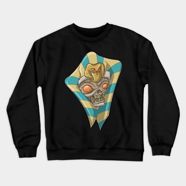 Egyptian Mummy Zombie Crewneck Sweatshirt by GCS Designs